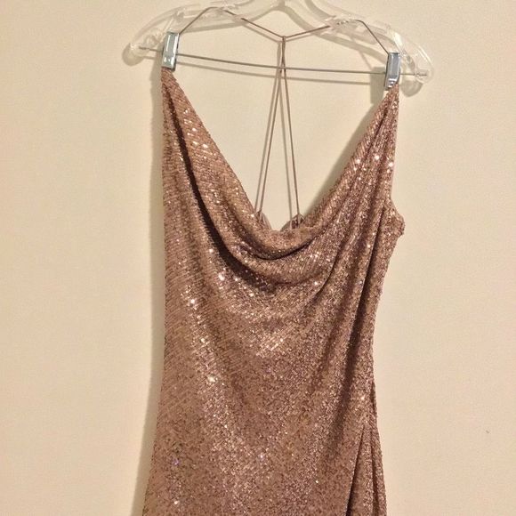 NWT PARKER BLACK Bronzed Rose Sequins Dress - Picture 2 of 12